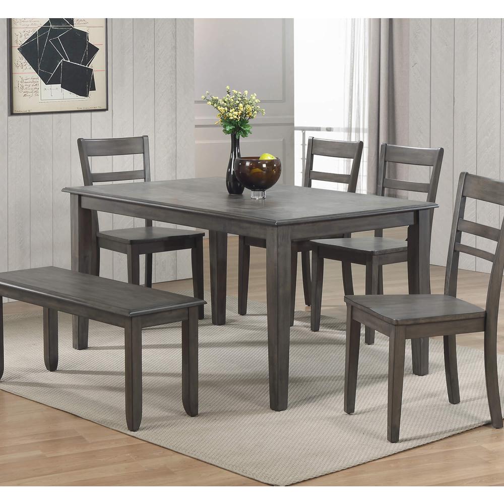 Shades of Gray 60" Rectangular Dining Table. Picture 12