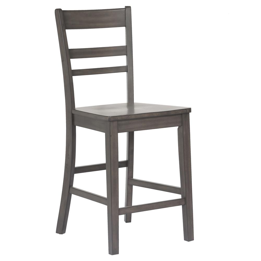 Shades of Gray 45" Square Pub Table with Storage Shelf. Picture 9