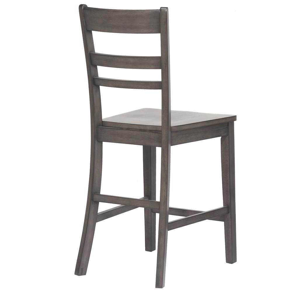 Shades of Gray 45" Square Pub Table with Storage Shelf. Picture 8