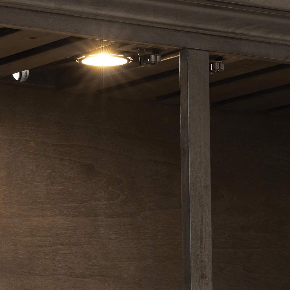 Shades of Gray Lighted China Cabinet. Picture 1