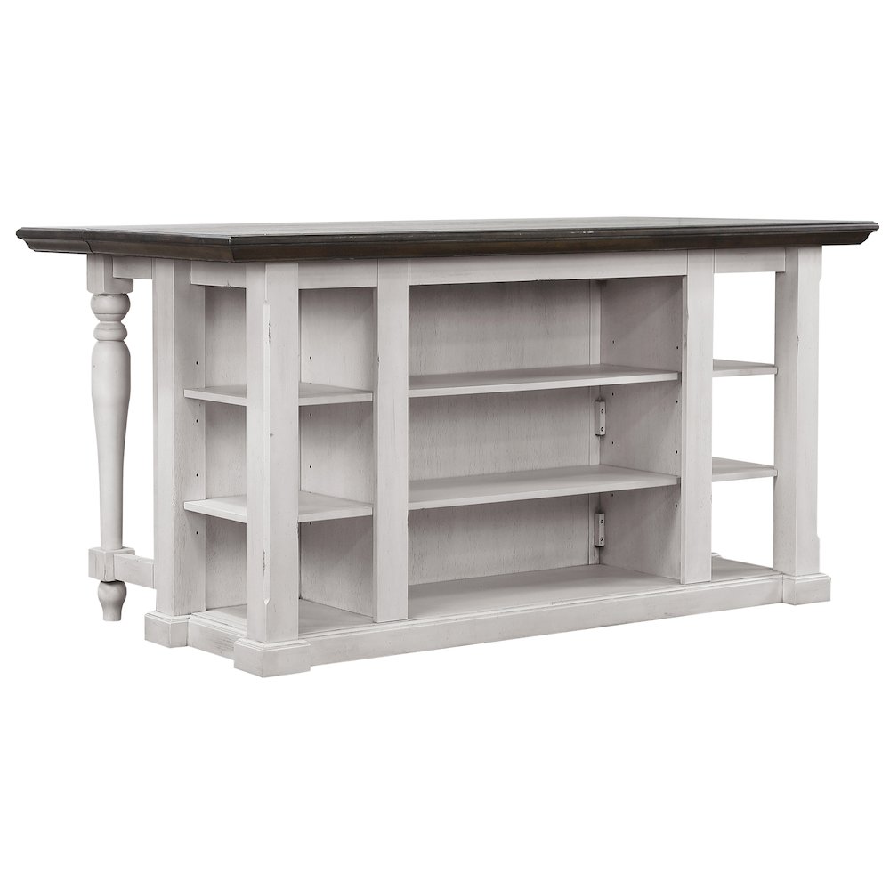 French Chic Fully-Assembled 71" Dropleaf Kitchen Island. Picture 5