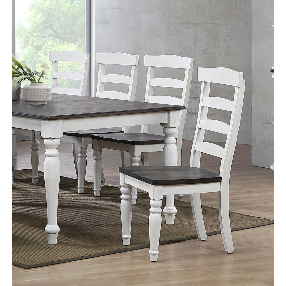 French Chic Ladder Back Chairs | Set of 2 Highback Chairs. Picture 4