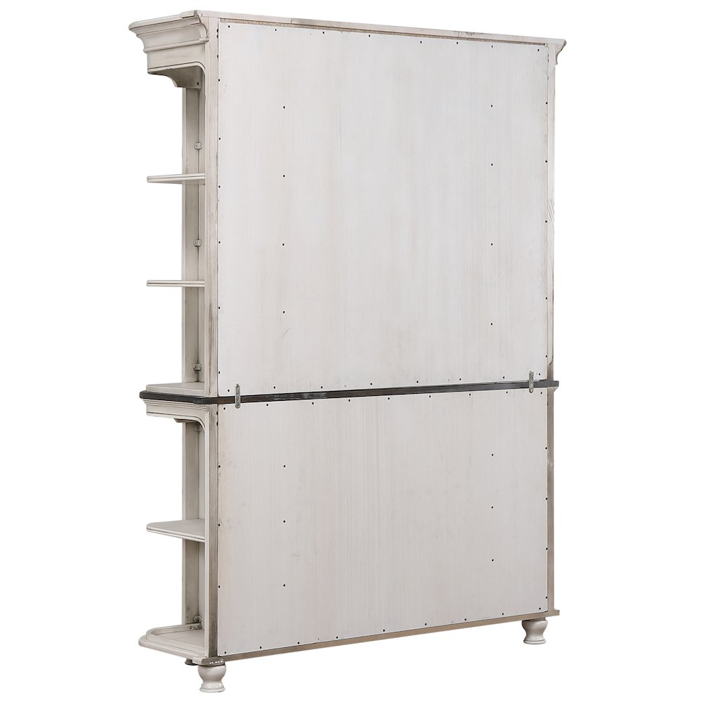 French Chic China Cabinet | Open Storage Display Shelves, Drawer and Doors. Picture 5