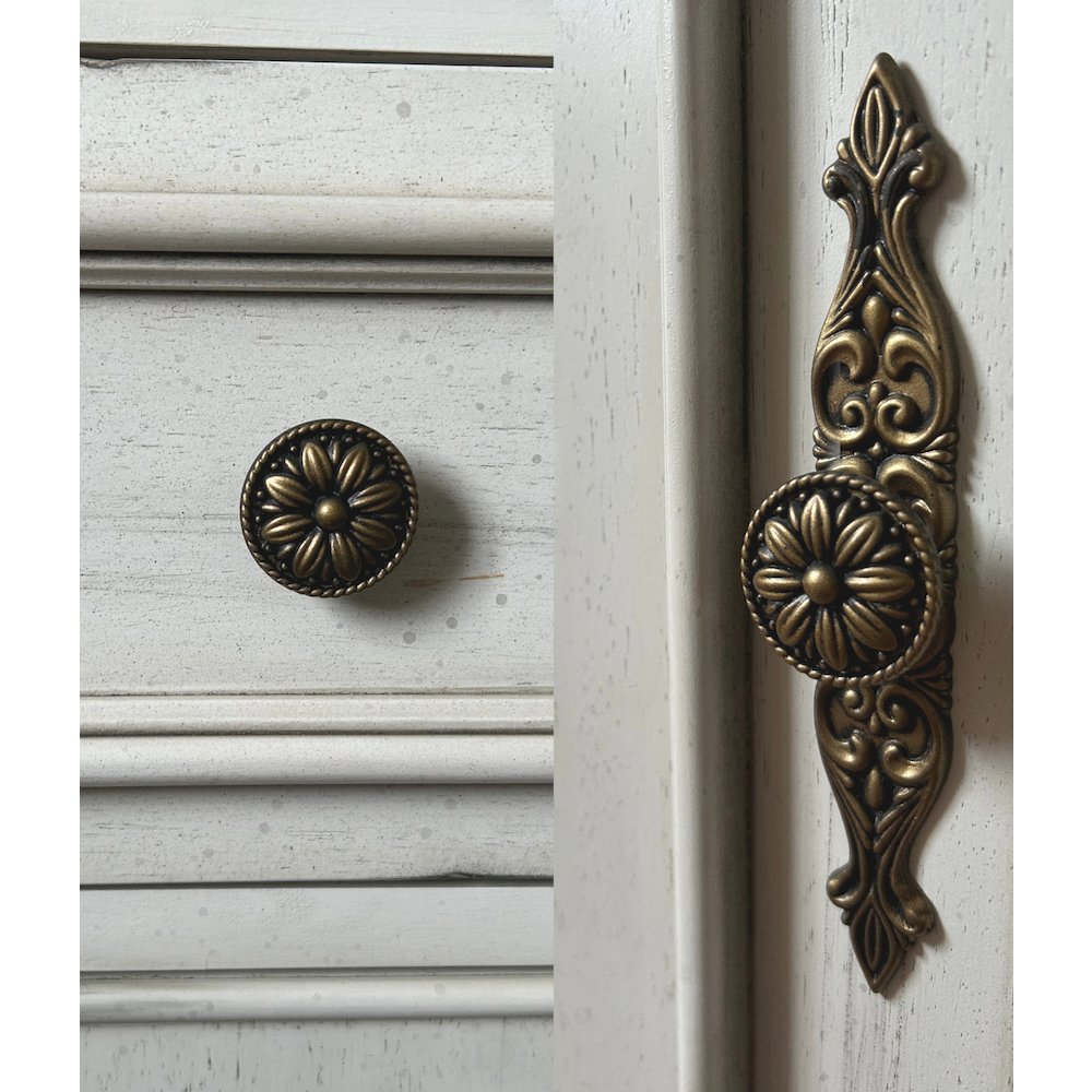 French Chic China Cabinet | Open Storage Display Shelves, Drawer and Doors. Picture 6
