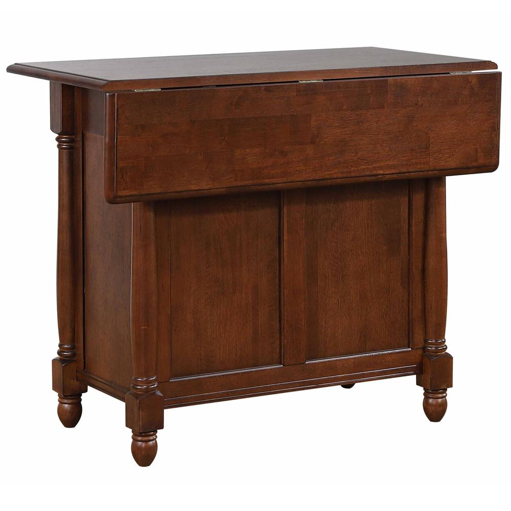 Drop Leaf Kitchen Island with Counter Height Stools with Arms. Picture 8