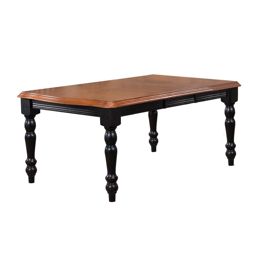 Black Cherry Selections 56-72" Rectangular Extendable Dining Table. Picture 3