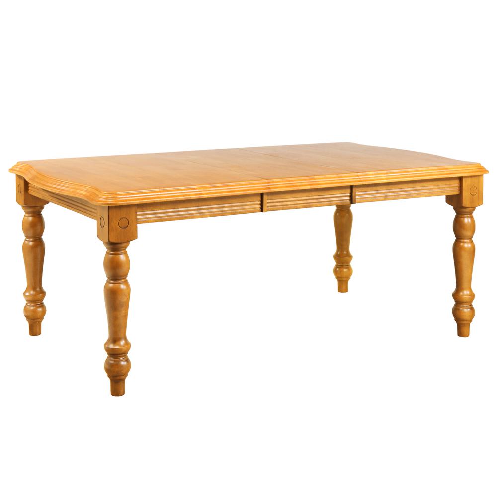 Oak Selections 56-72" Rectangular Extendable Dining Table. Picture 3
