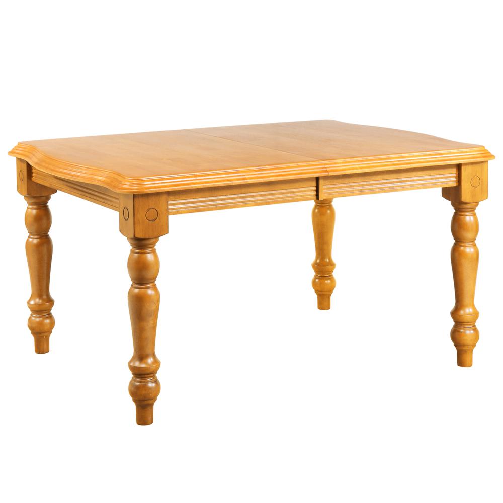 Oak Selections 56-72" Rectangular Extendable Dining Table. Picture 1