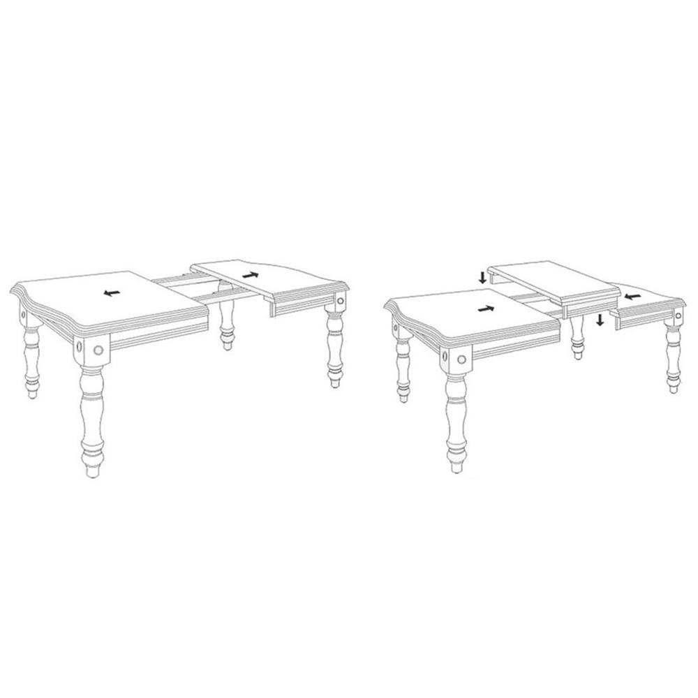 Oak Selections 56-72" Rectangular Extendable Dining Table. Picture 2