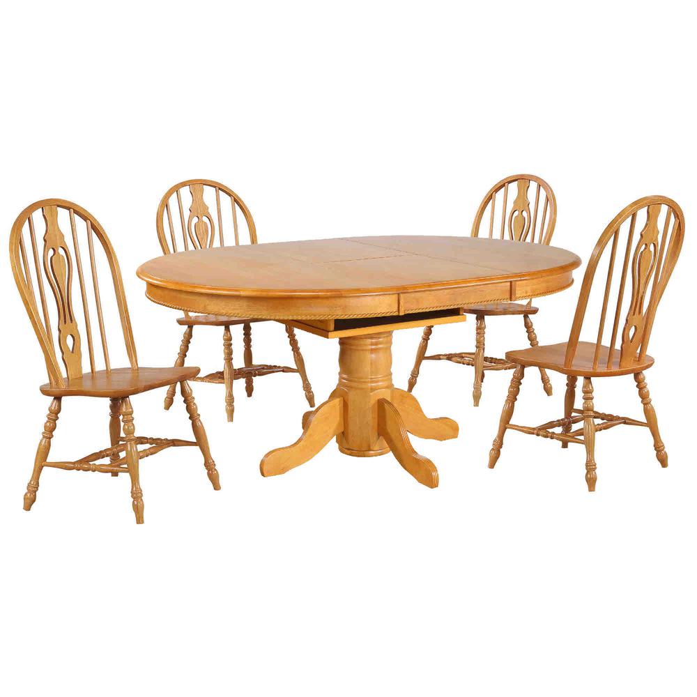 Dining Set with 4 Keyhole Windsor Chairs. Picture 3