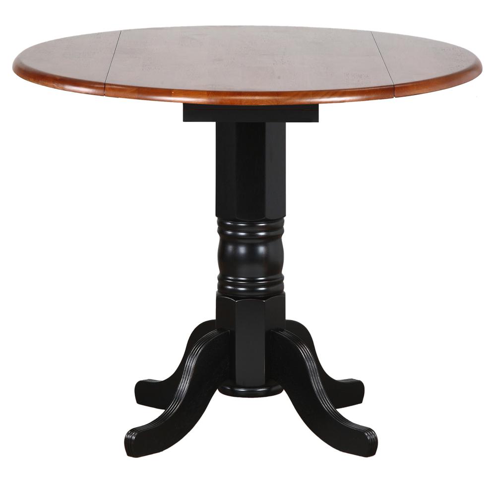 Drop Leaf Pub Table Set with 2 Napoleon Stools. Picture 2