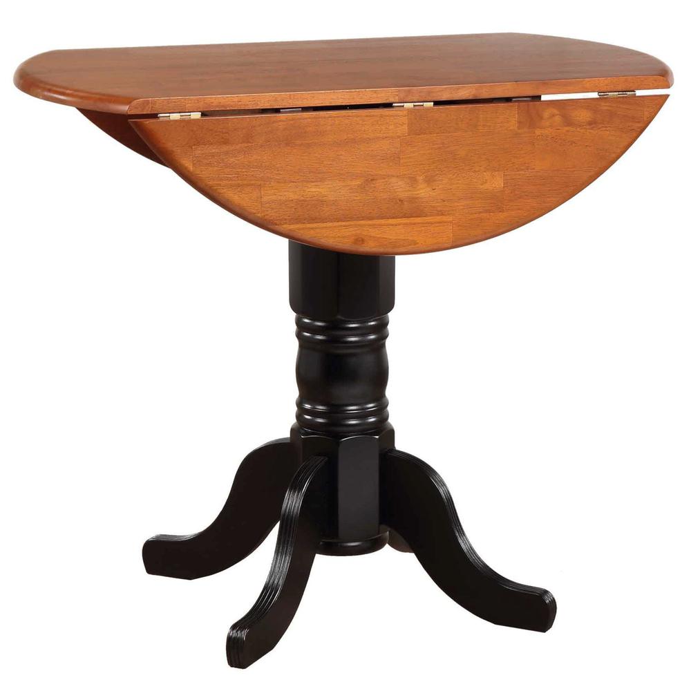 Drop Leaf Pub Table Set with 2 Napoleon Stools. Picture 1