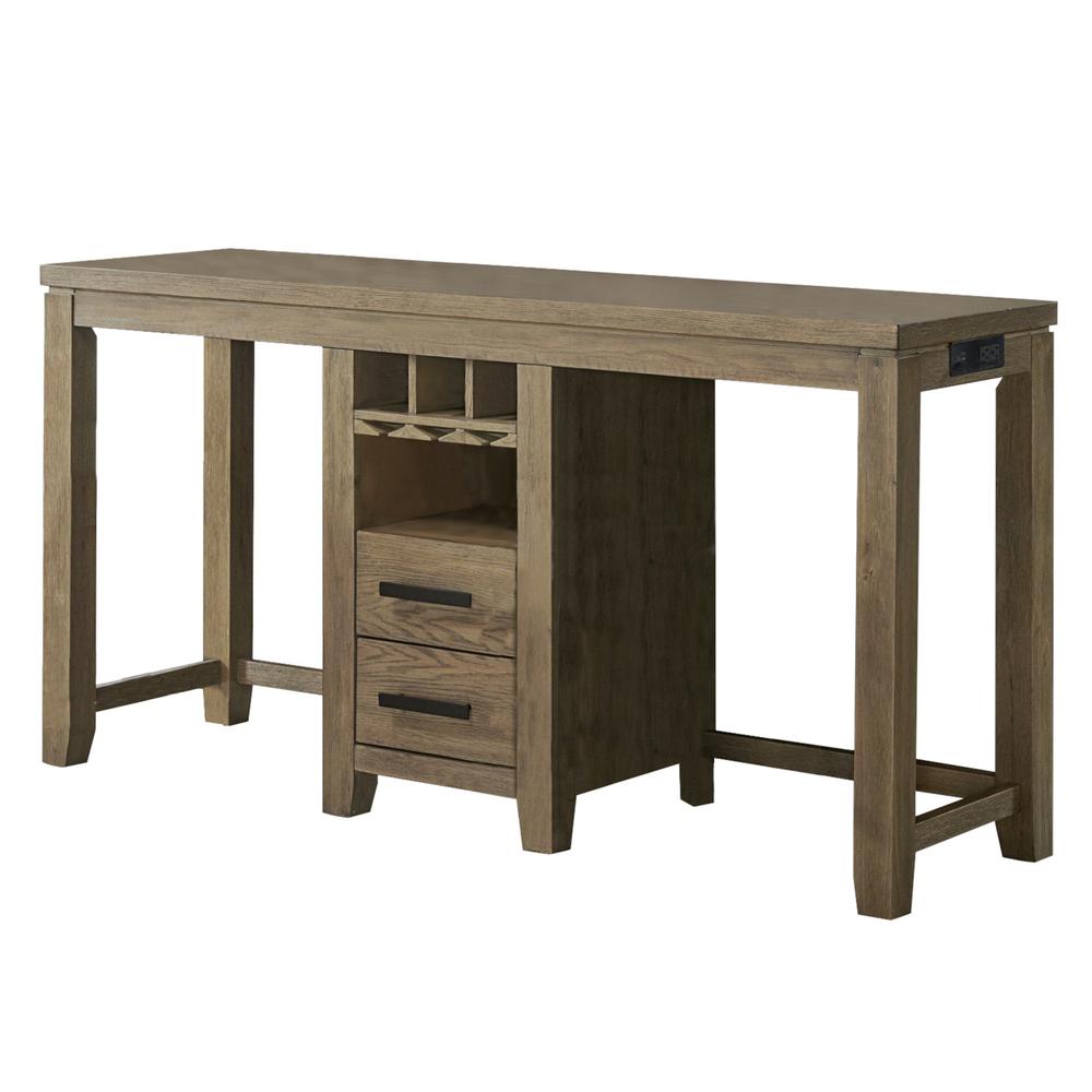 Saunders 71" Narrow Bar Console Sofa Table with Charging Station. Picture 1