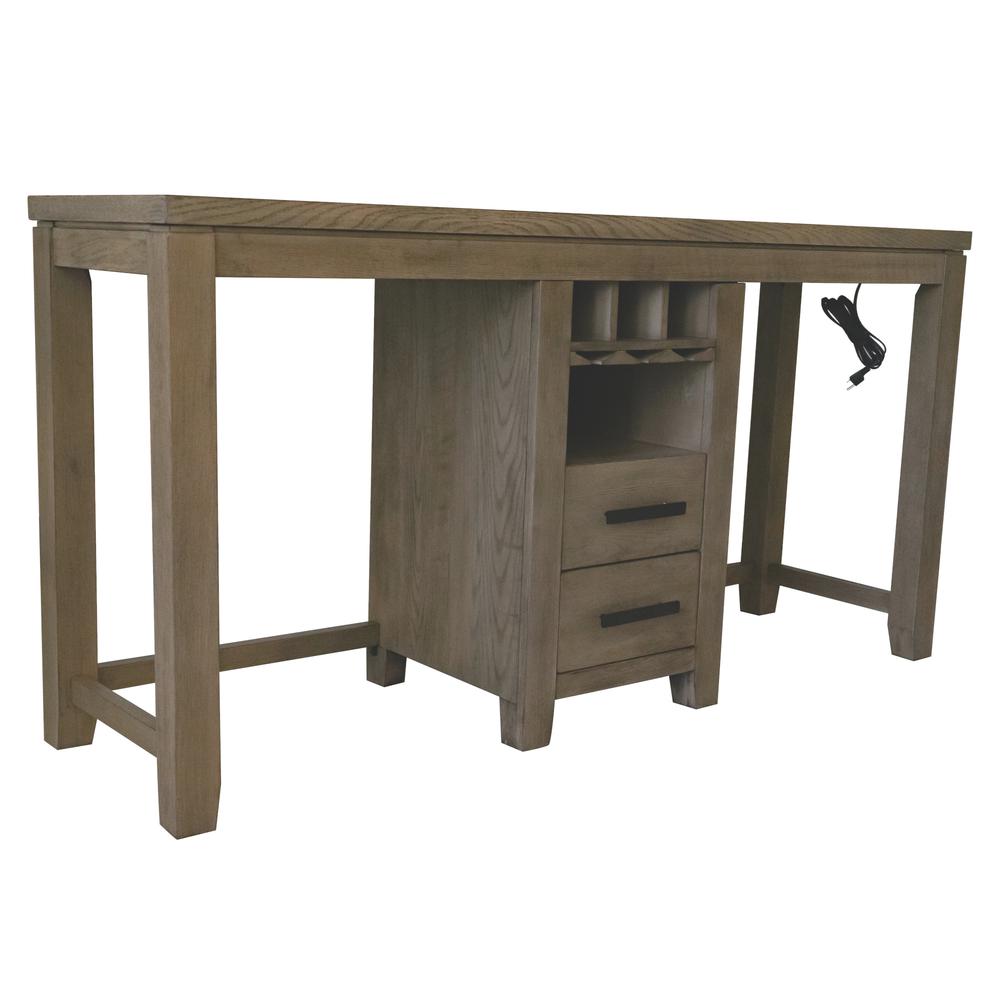 Saunders 71" Narrow Bar Console Sofa Table with Charging Station. Picture 2