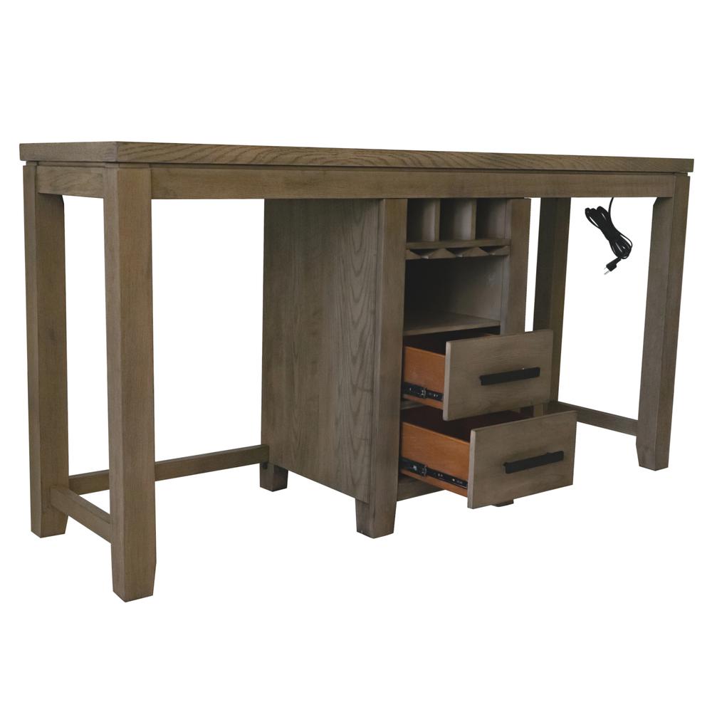 Saunders 71" Narrow Bar Console Sofa Table with Charging Station. Picture 3