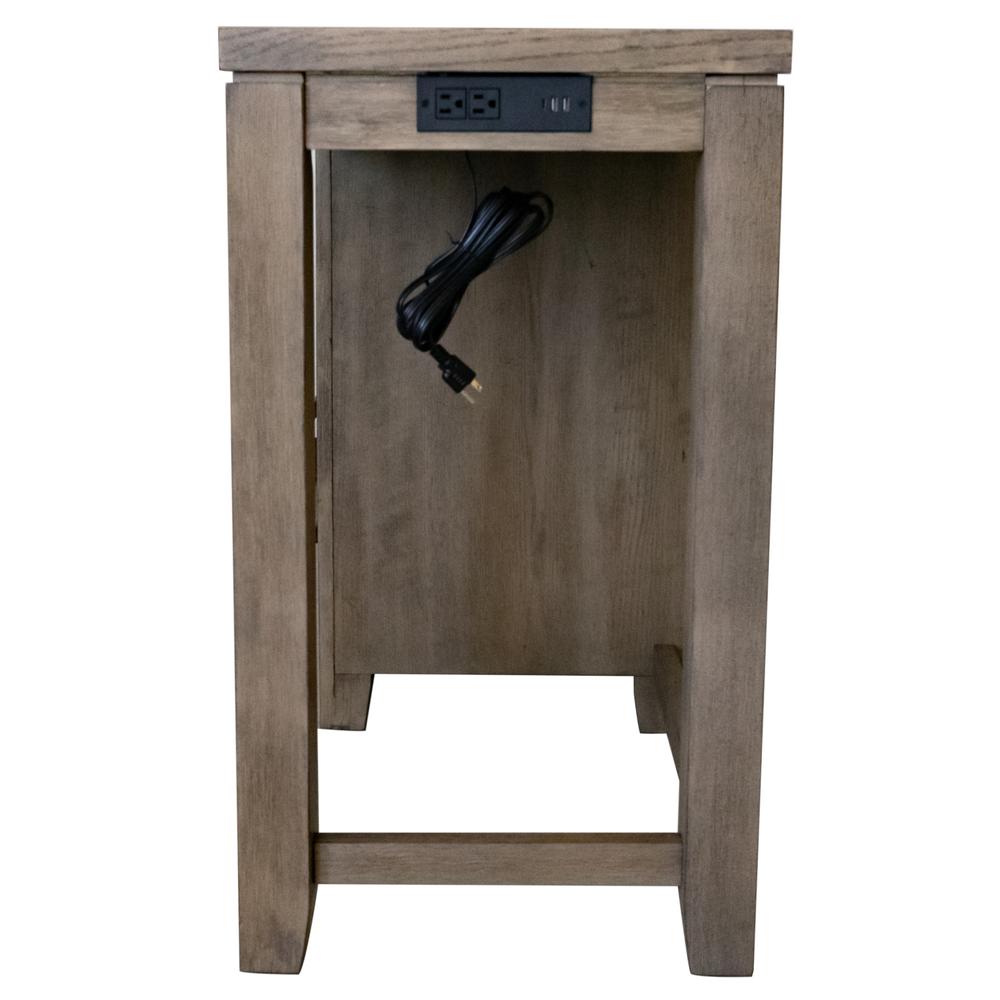 Saunders 71" Narrow Bar Console Sofa Table with Charging Station. Picture 6