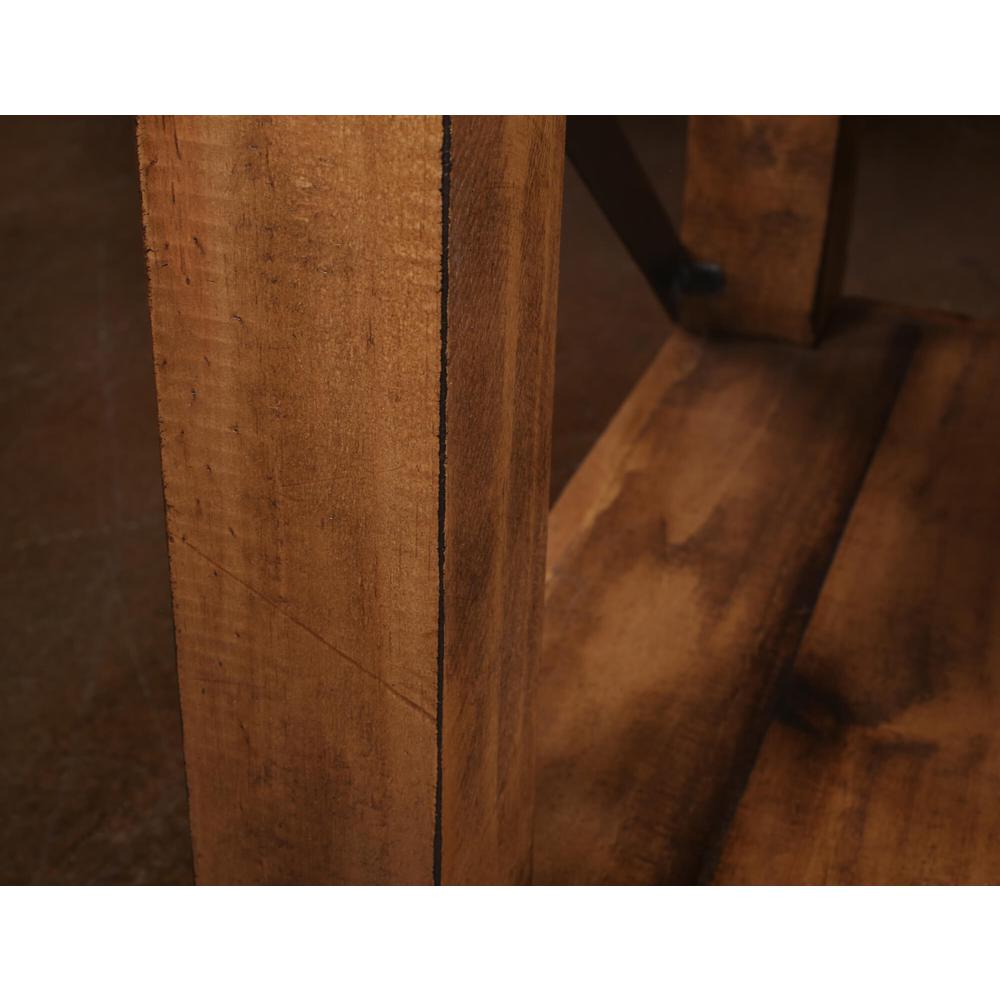 Rustic City End Table with Shelf. Picture 6