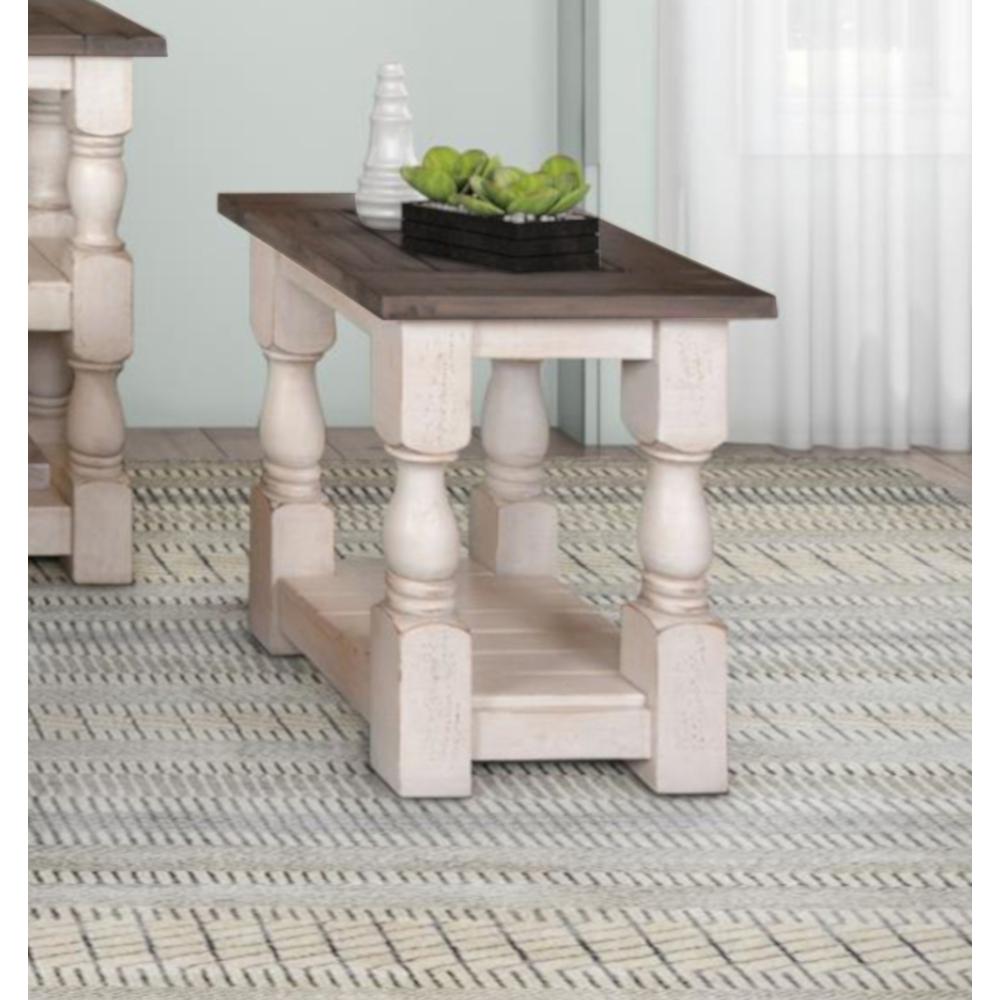 Rustic French Rectangular Side End Table. Picture 2