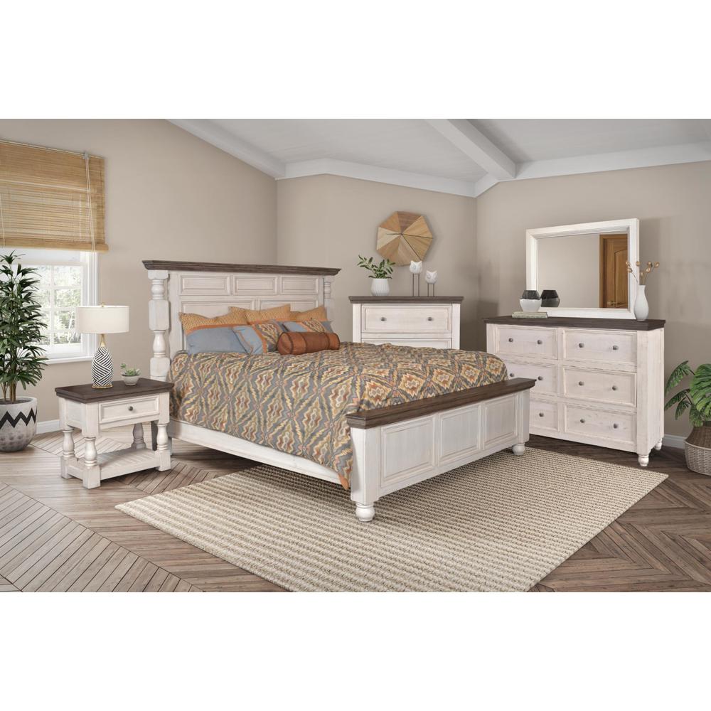 Rustic French 6 Drawer Double Dresser. Picture 7