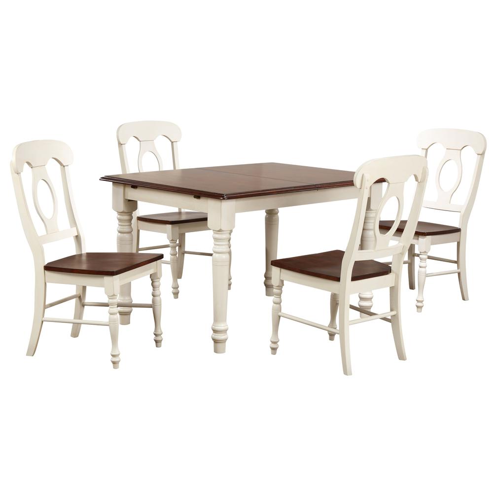 Andrews 5 Piece 60" Rectangular Extendable Dining Set. Picture 1
