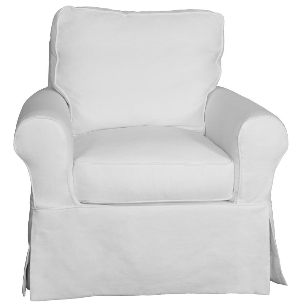Horizon Slipcovered Swivel Rocking Chair. Picture 6