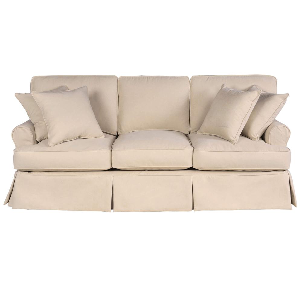 Horizon T-Cushion Slipcovered Sofa. Picture 1