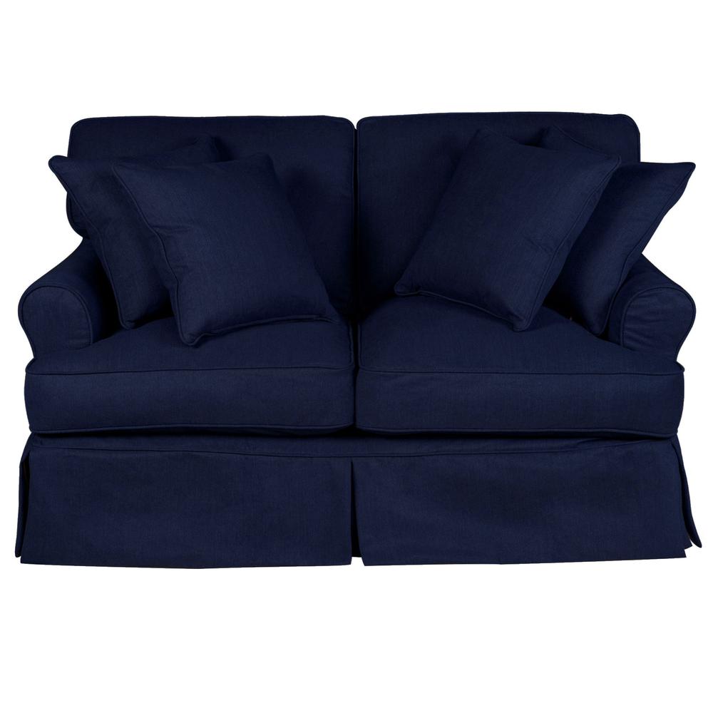 Horizon T-Cushion Slipcovered Loveseat. Picture 1