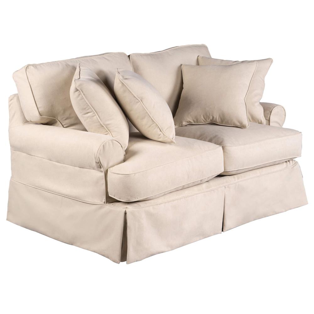 Horizon T-Cushion Slipcovered Loveseat. Picture 1
