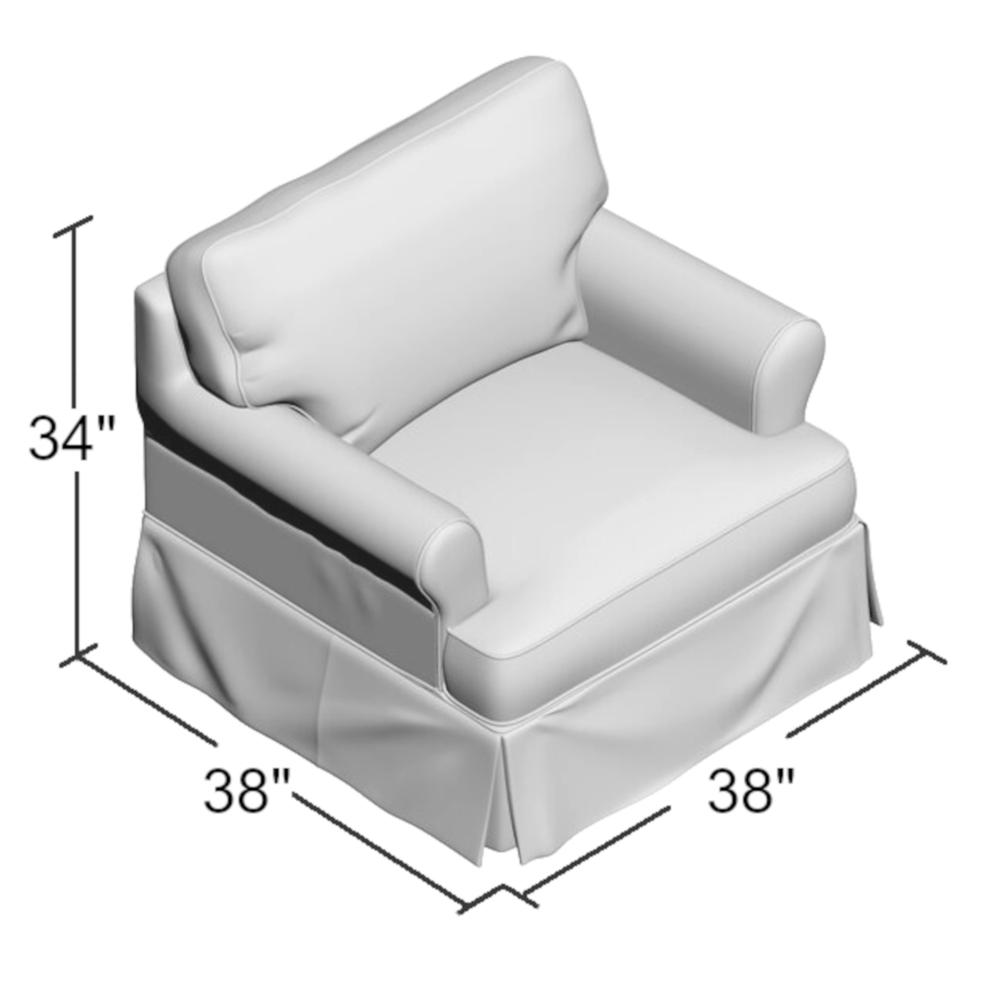 Horizon Slipcovered T-Cushion Chair. Picture 5