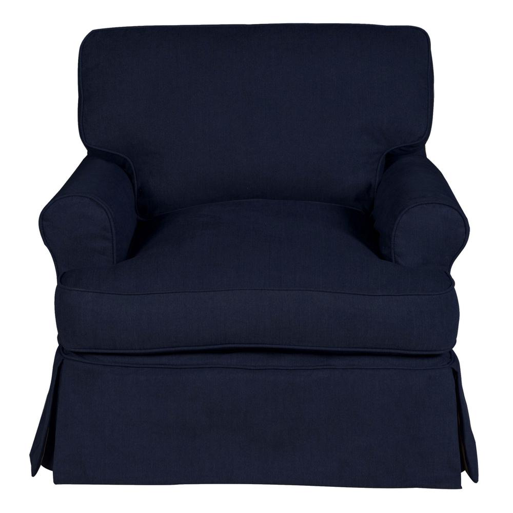 Horizon Slipcovered T-Cushion Chair. Picture 6