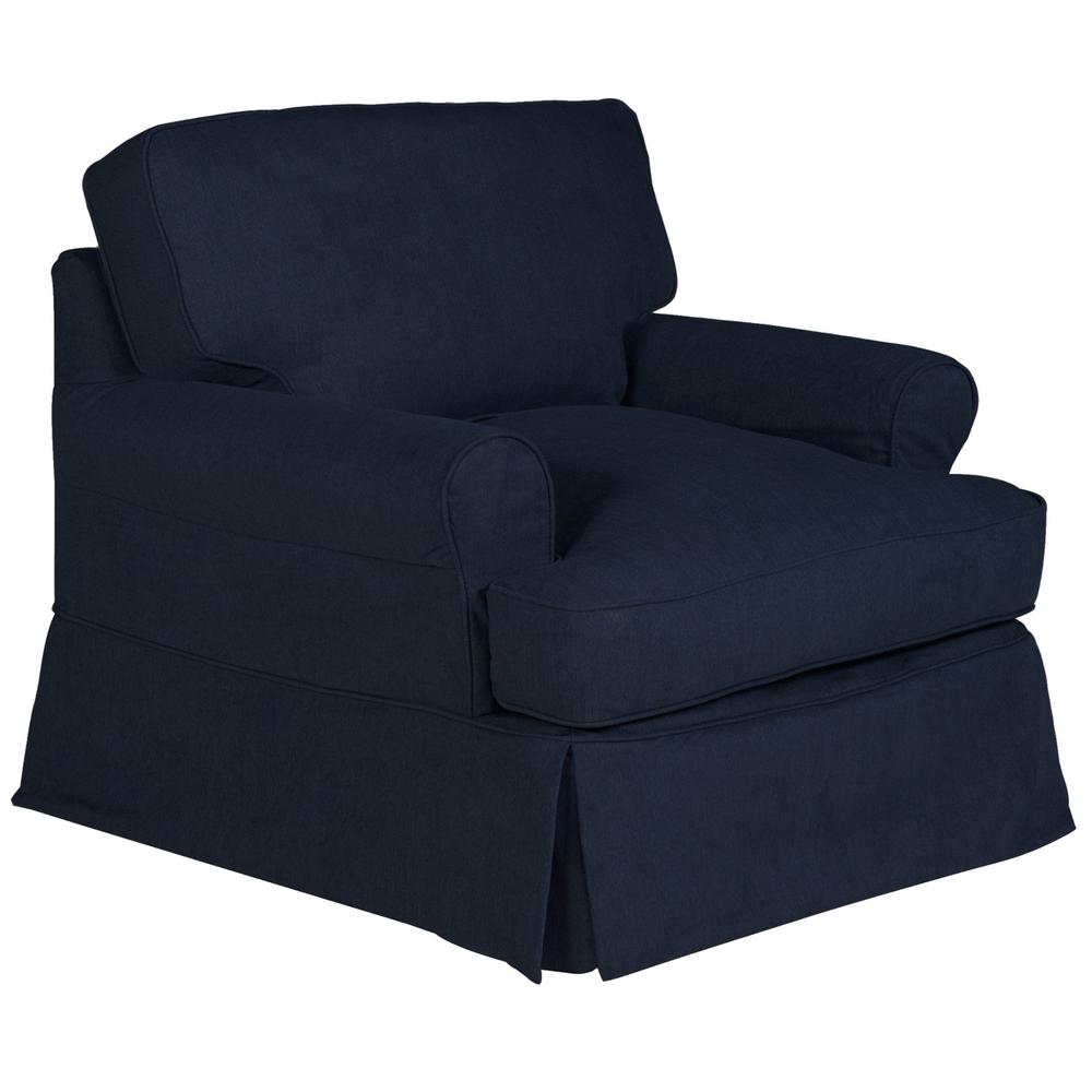 Horizon Slipcovered T-Cushion Chair. Picture 1