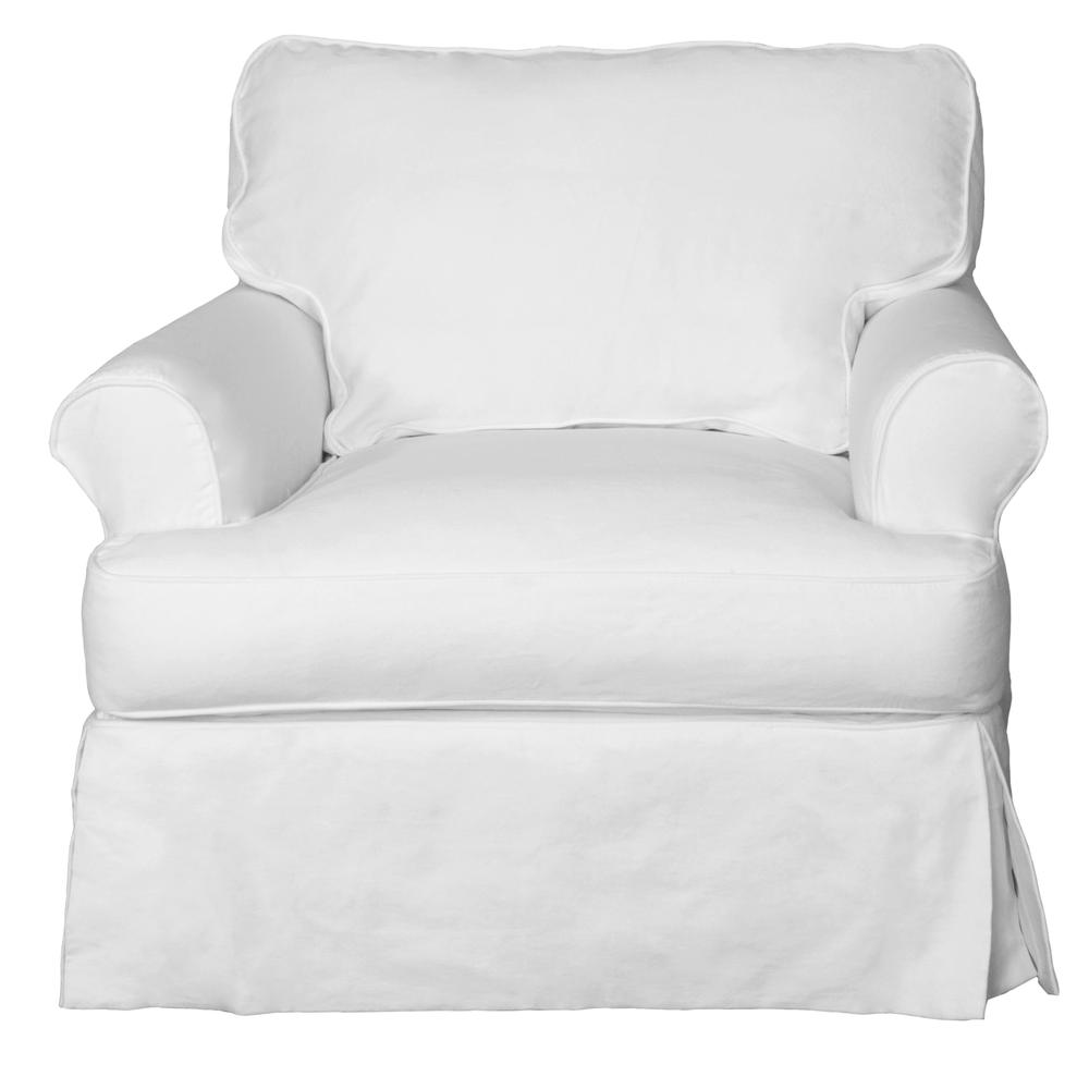 Horizon Slipcovered T-Cushion Chair. Picture 2