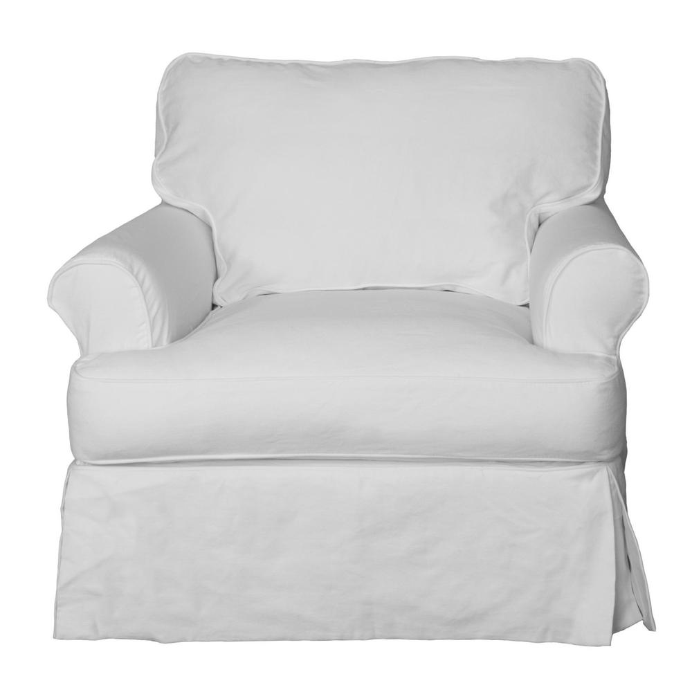 Horizon Slipcovered T-Cushion Chair. Picture 3