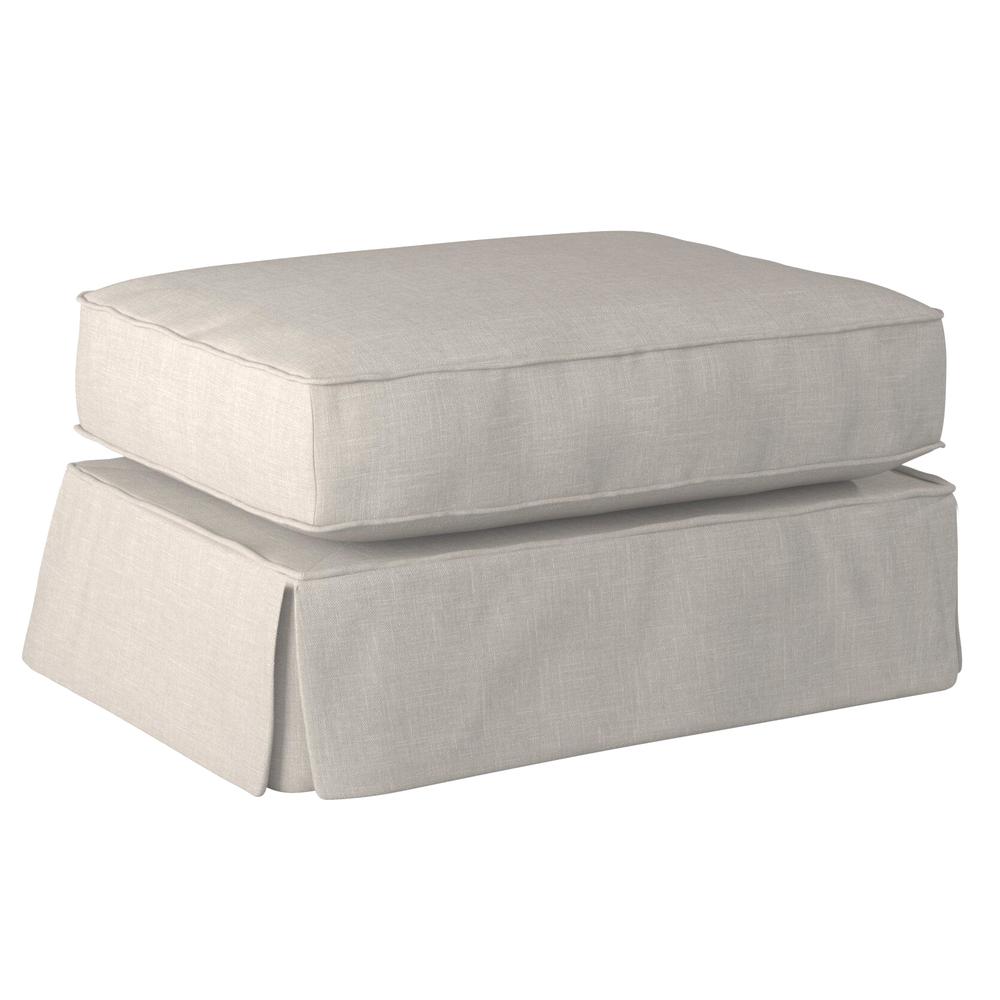 Horizon Slipcovered Ottoman. Picture 2