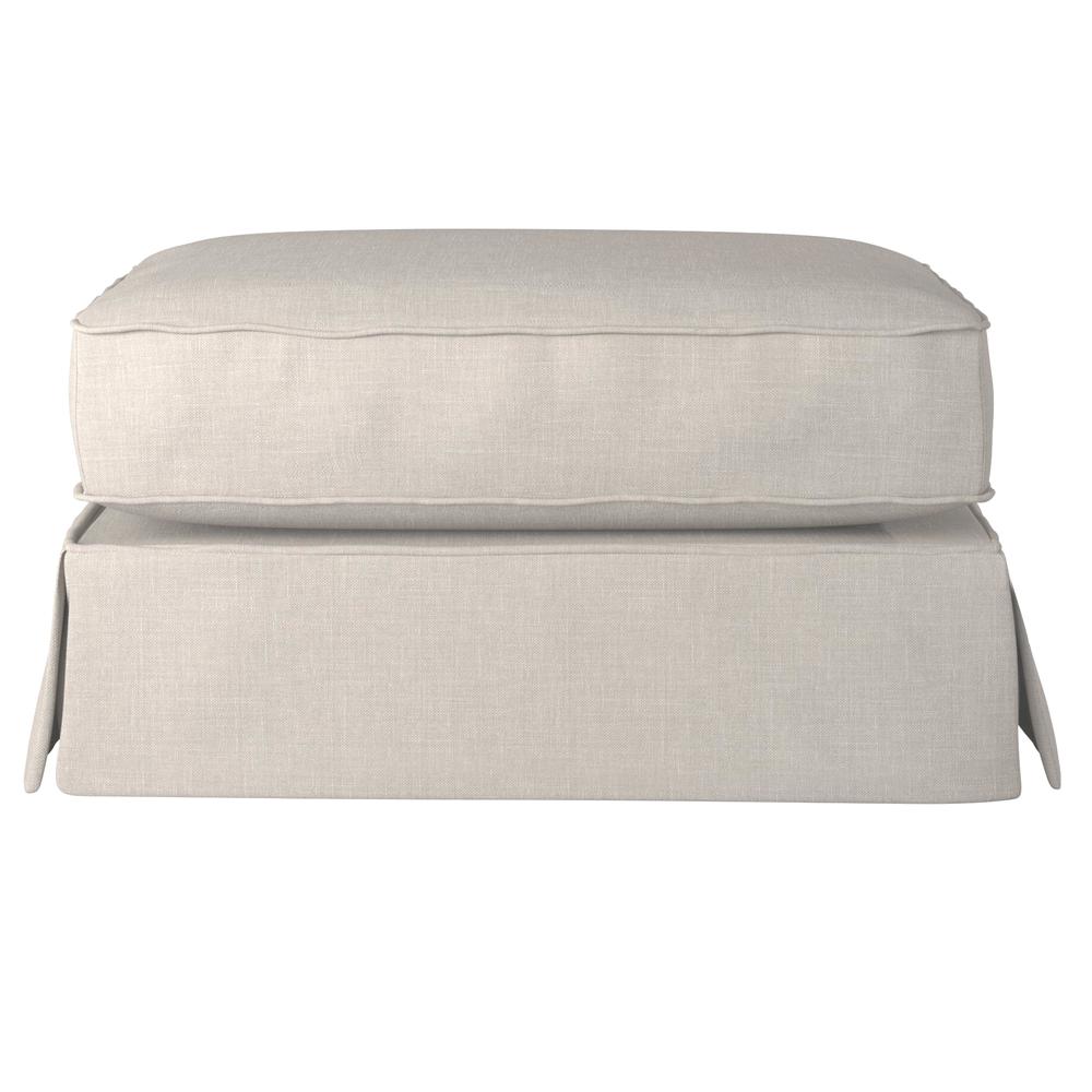 Horizon Slipcovered Ottoman. Picture 1