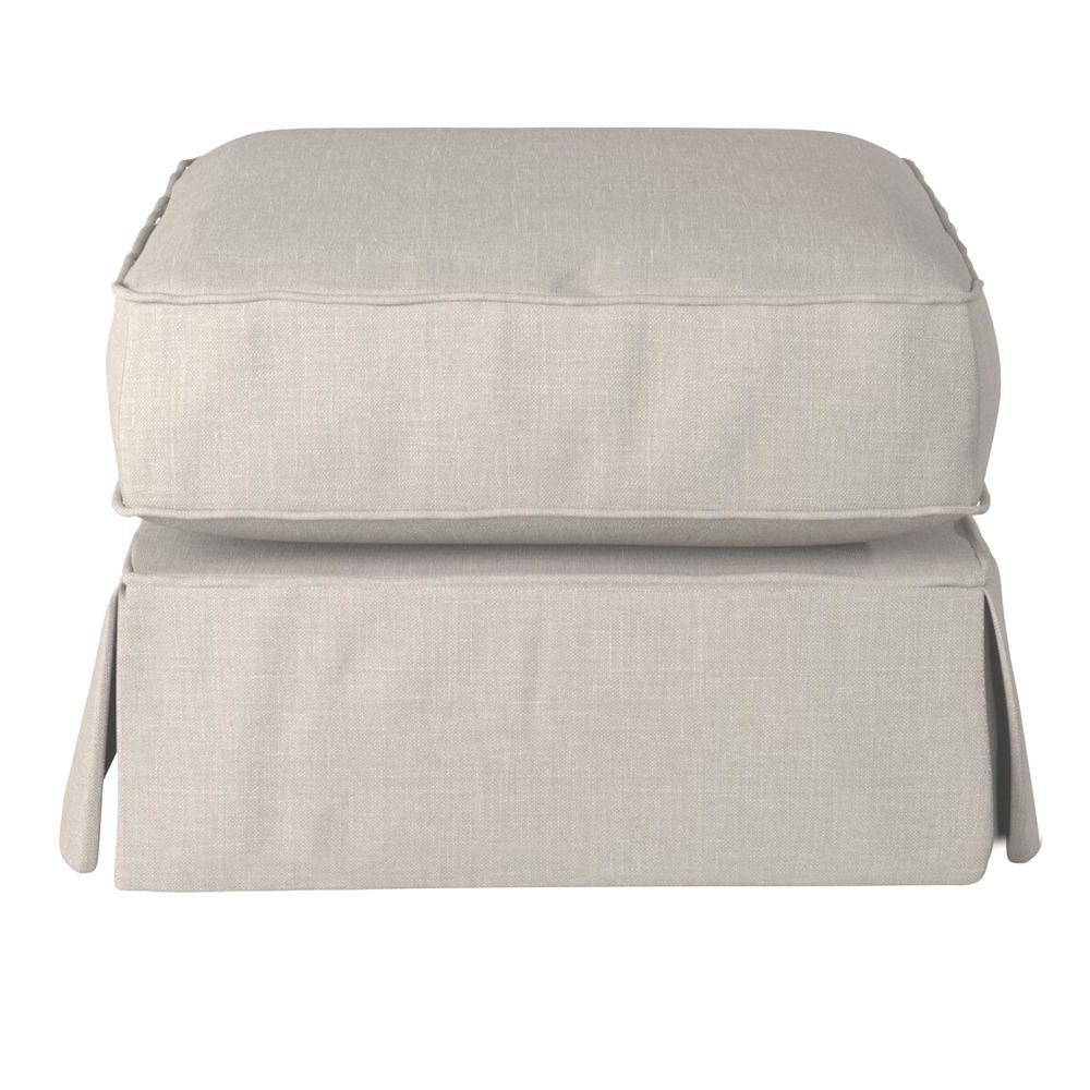 Horizon Slipcovered Ottoman. Picture 3