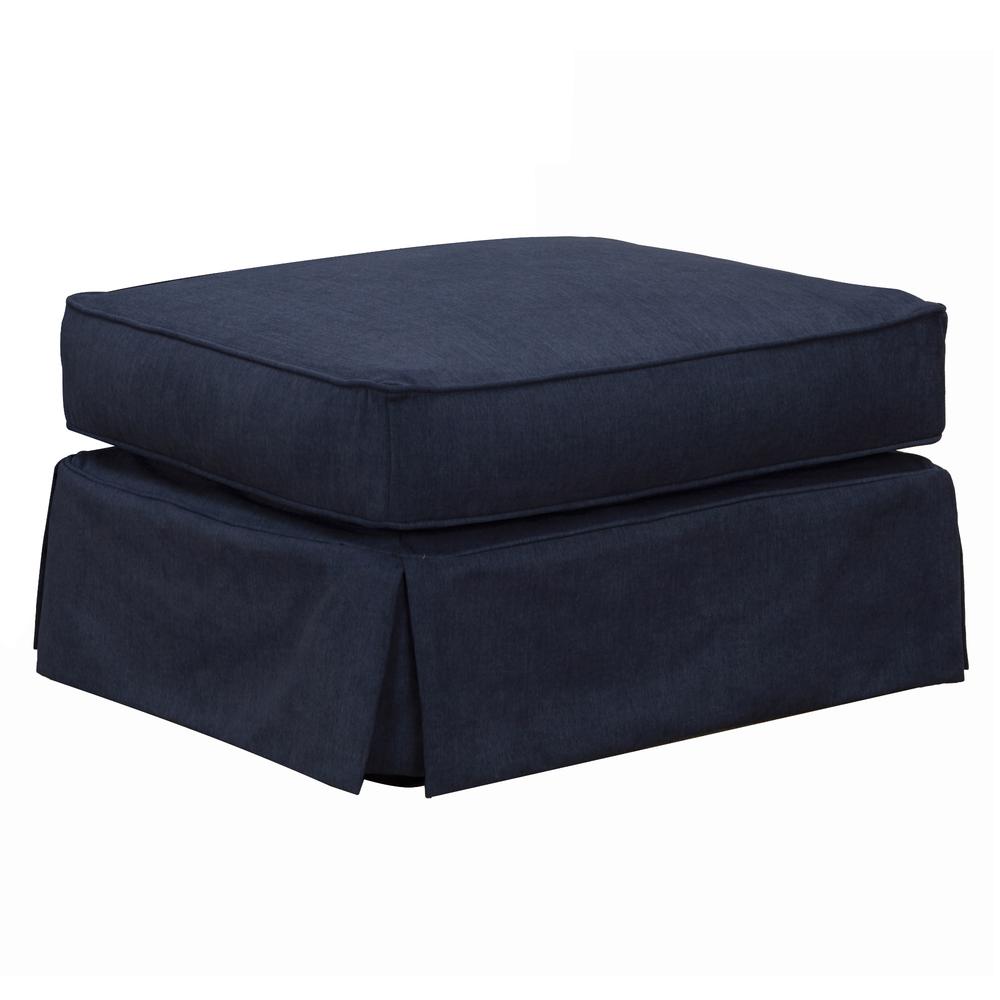 Horizon Slipcovered Ottoman. Picture 5