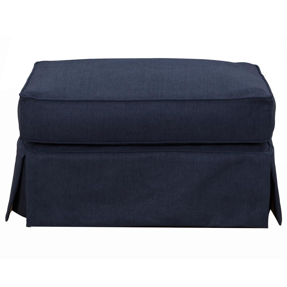 Horizon Slipcovered Ottoman. Picture 1