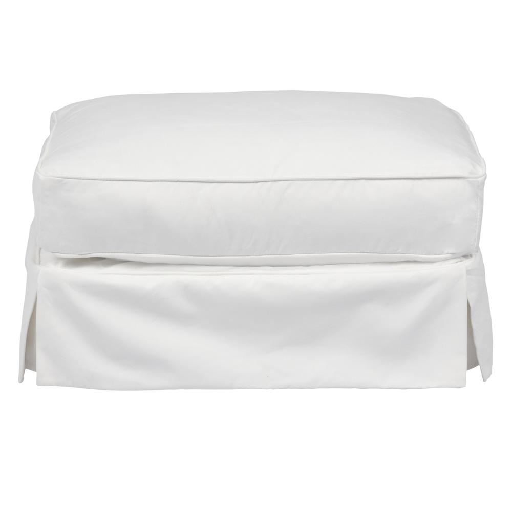 Horizon Slipcovered Ottoman. Picture 1