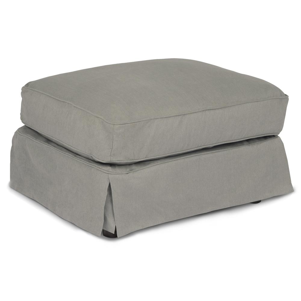 Horizon Slipcovered Ottoman. Picture 5