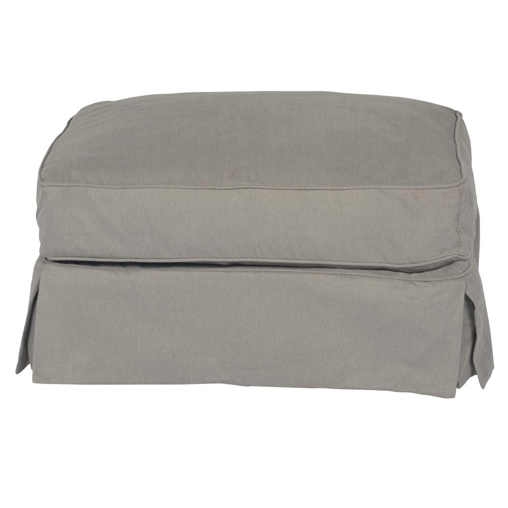 Horizon Slipcovered Ottoman. Picture 1