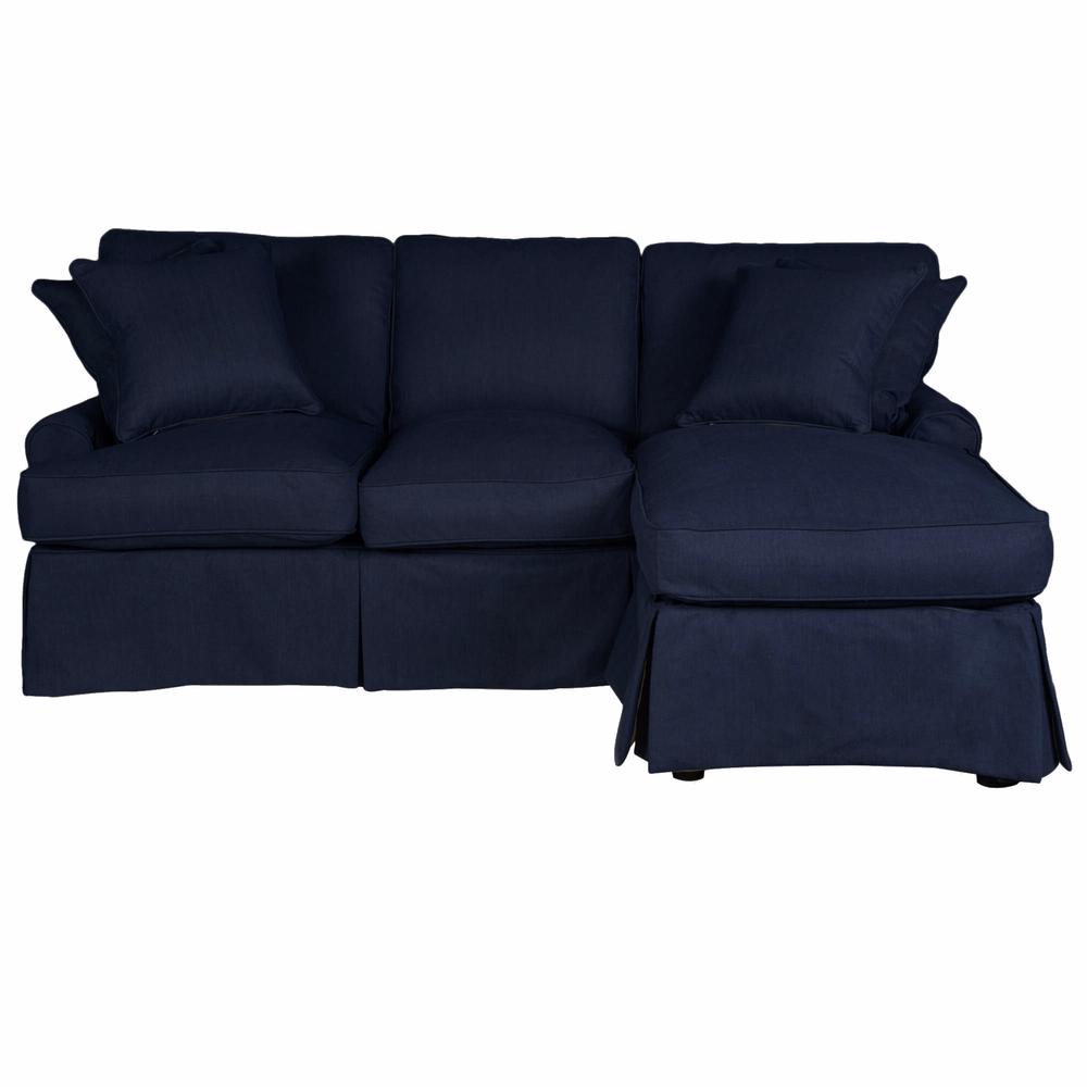 Horizon Slipcovered Sleeper Sofa with Reversible Chaise. Picture 1
