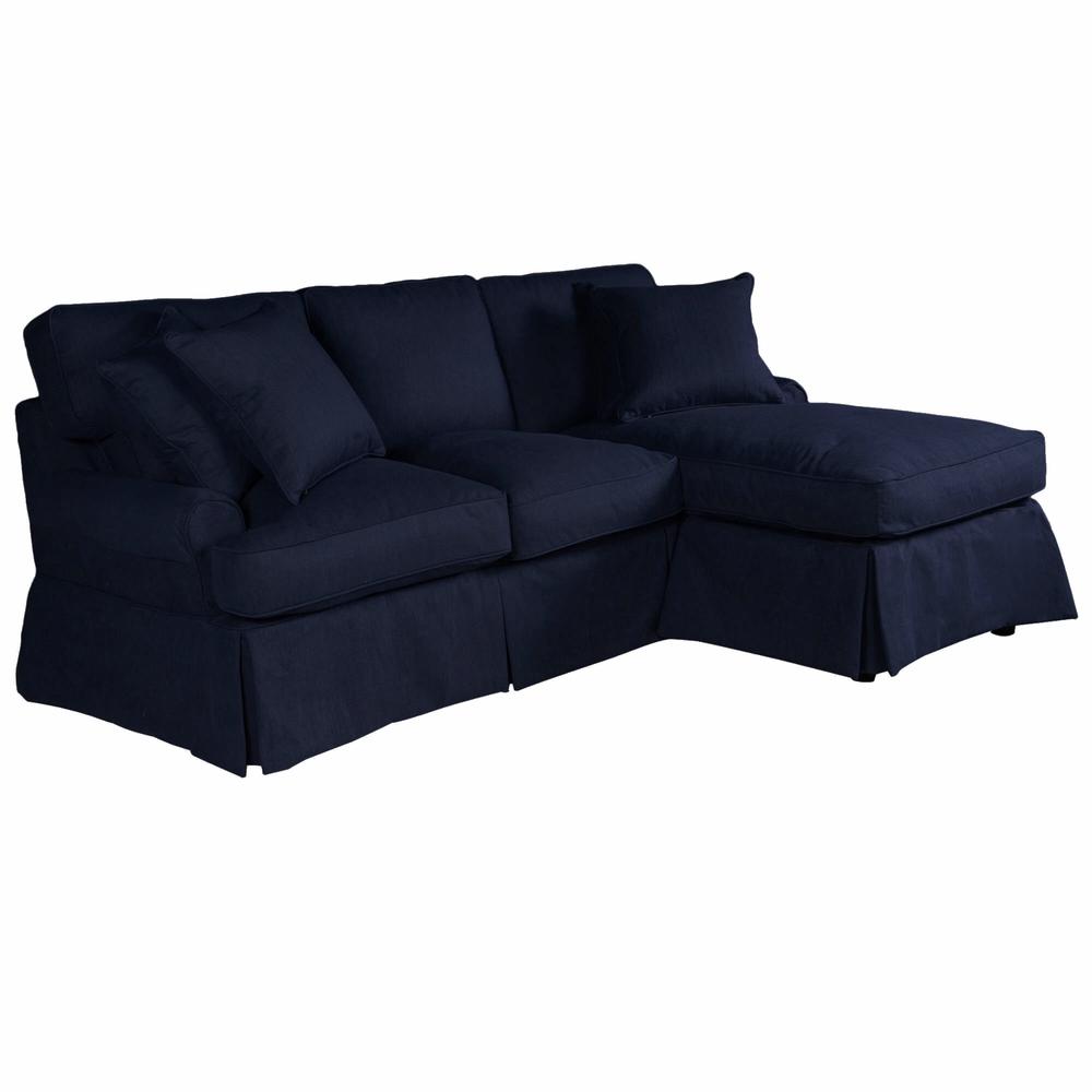 Horizon Slipcovered Sleeper Sofa with Reversible Chaise. Picture 2
