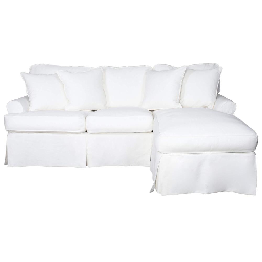 Horizon Slipcovered Sleeper Sofa with Reversible Chaise. Picture 5