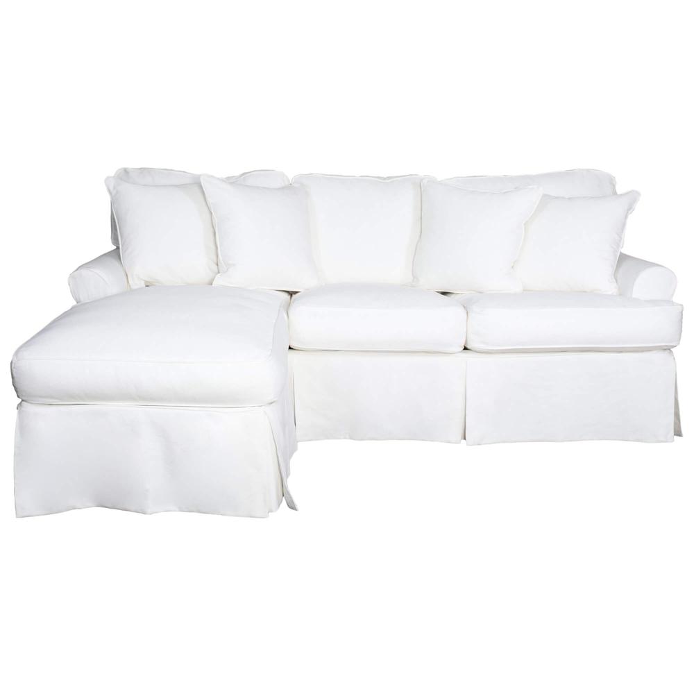 Horizon Slipcovered Sleeper Sofa with Reversible Chaise. Picture 5