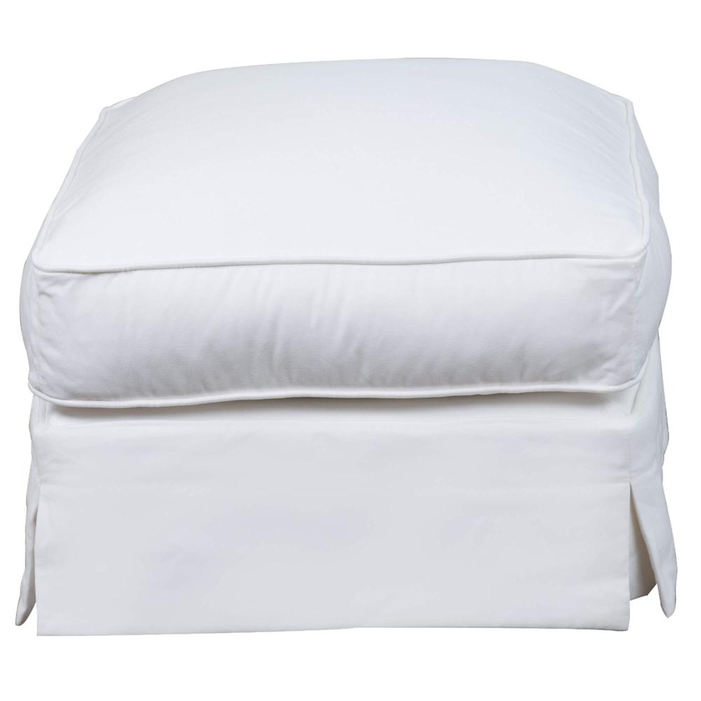 Ariana Slipcovered Ottoman. Picture 3
