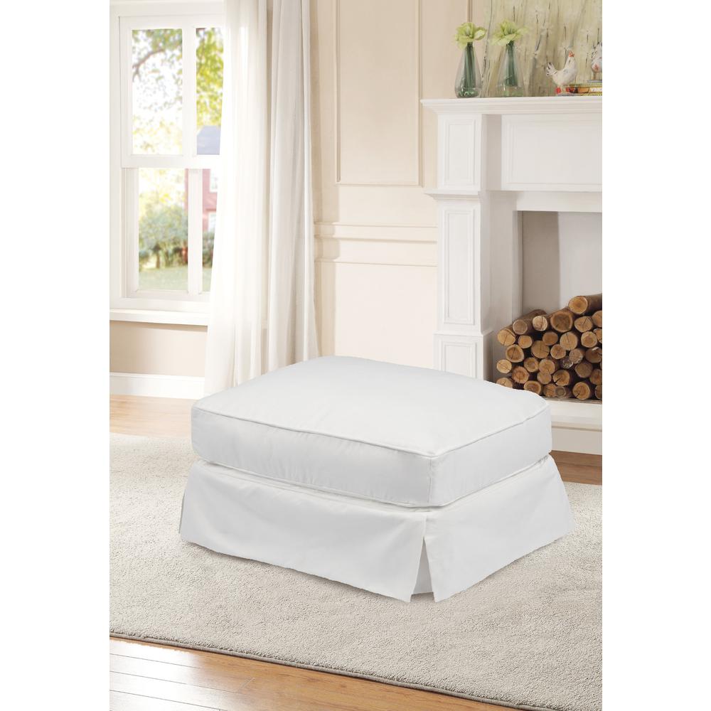Ariana Slipcovered Ottoman. Picture 5