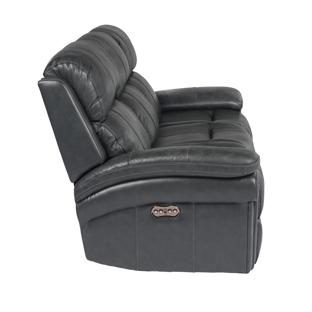 Luxe Leather Reclining Sofa with Power Headrest. Picture 2