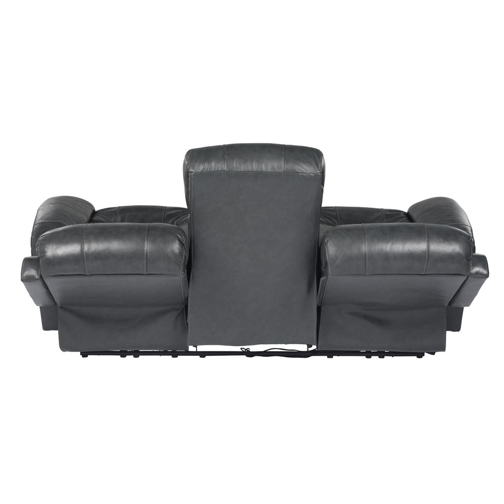 Luxe Leather Reclining Sofa with Power Headrest. Picture 8