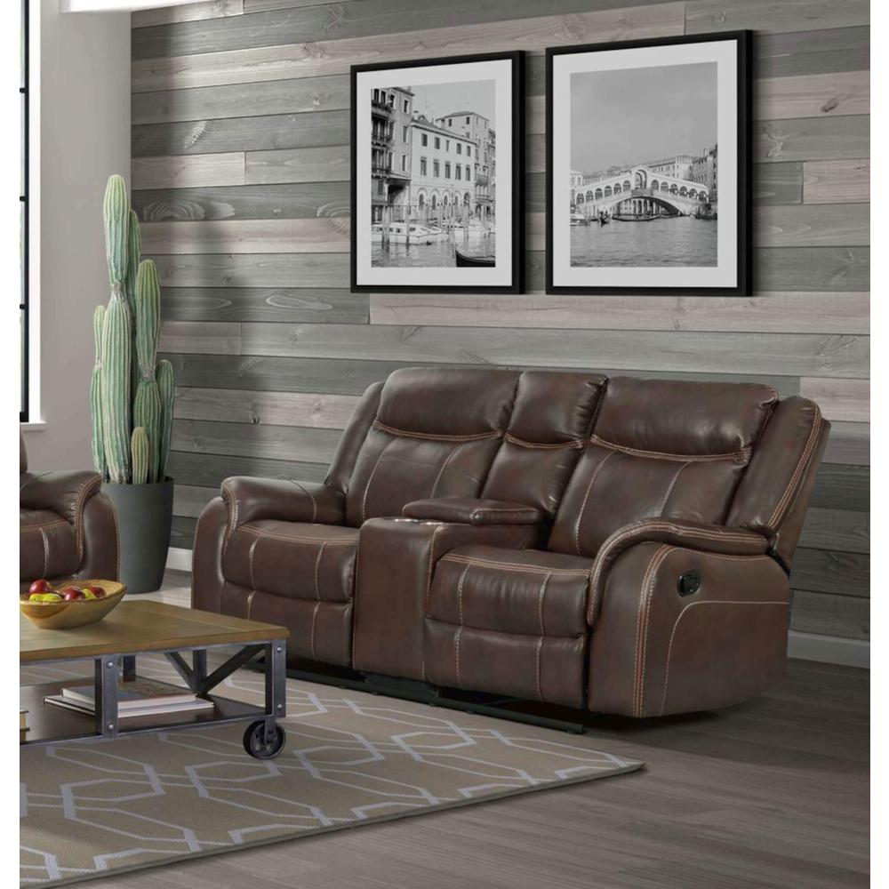 Avant 76" Wide Dual Reclining Rocking Loveseat with Console. Picture 5